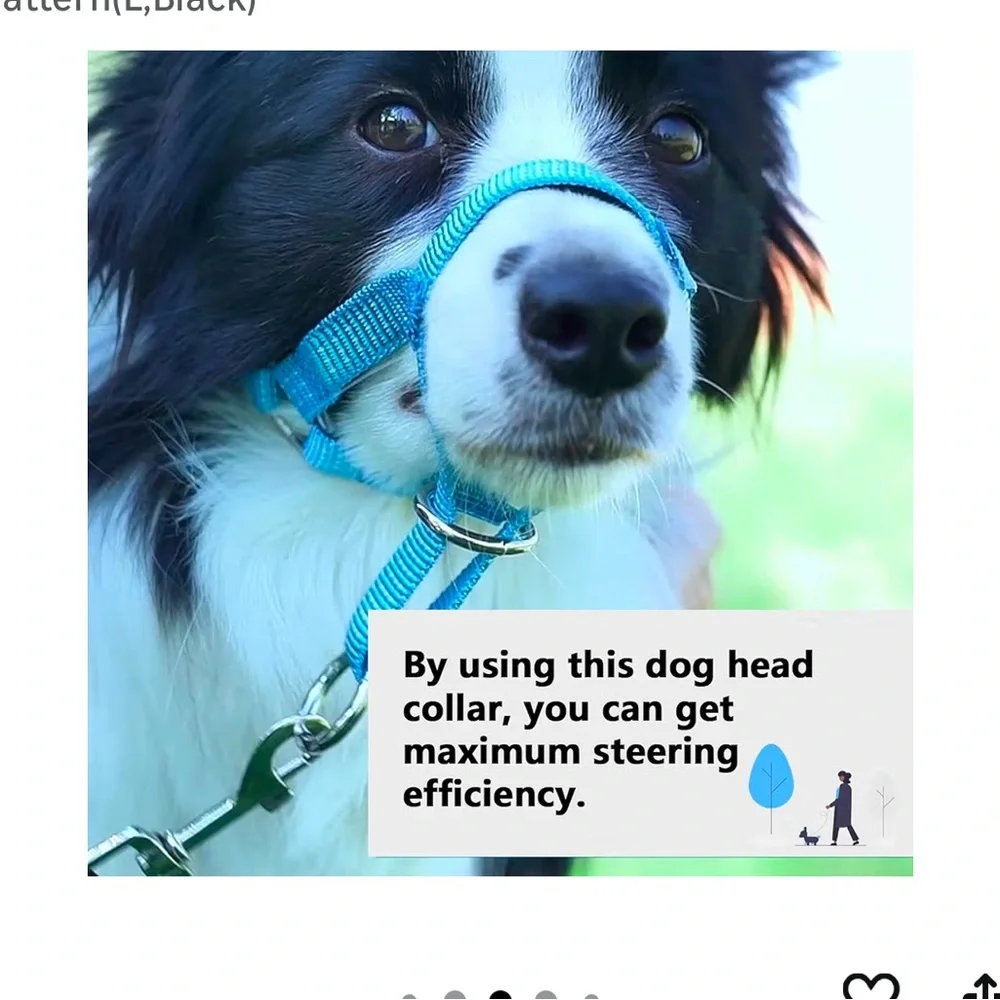 Dog Head Collar- Grey